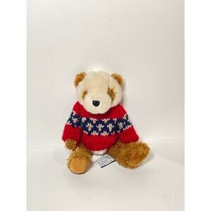 Vintage Chrisha Creations Playful Plush Teddy Bear Stuffed Animal Sweater 1988